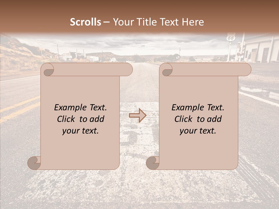 Road Shield American PowerPoint Template