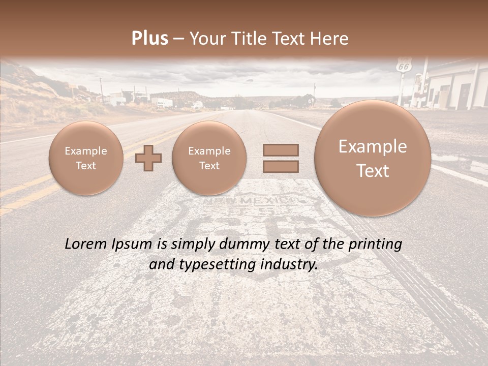 Road Shield American PowerPoint Template