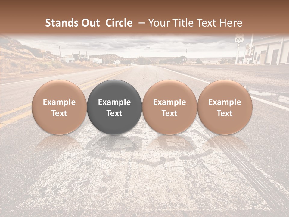 Road Shield American PowerPoint Template