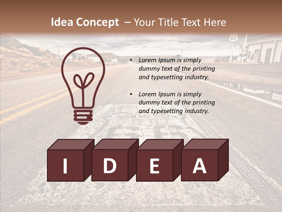 Road Shield American PowerPoint Template