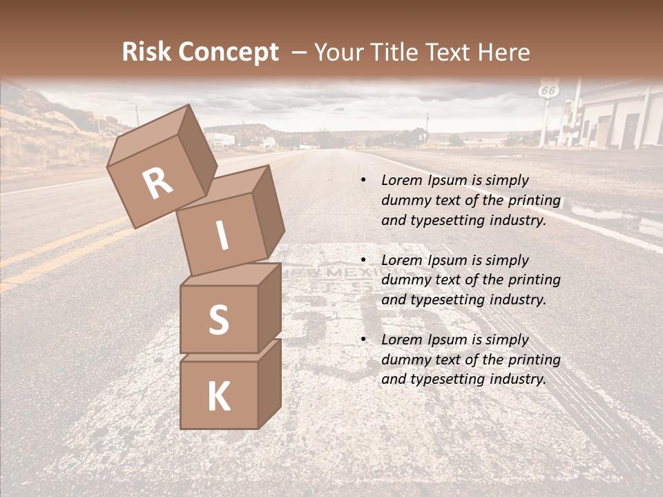 Road Shield American PowerPoint Template