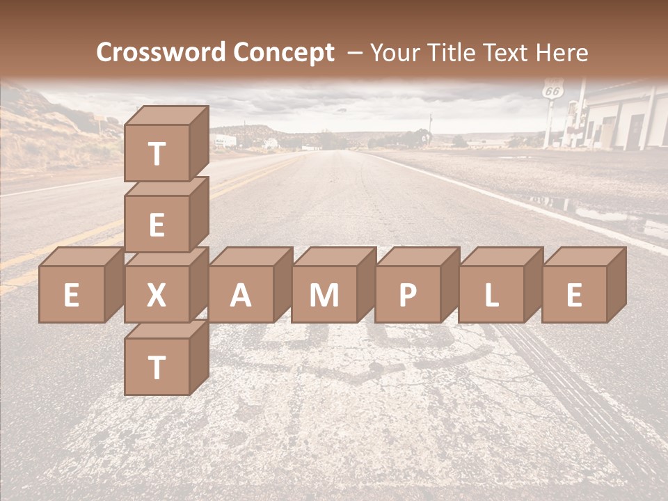 Road Shield American PowerPoint Template