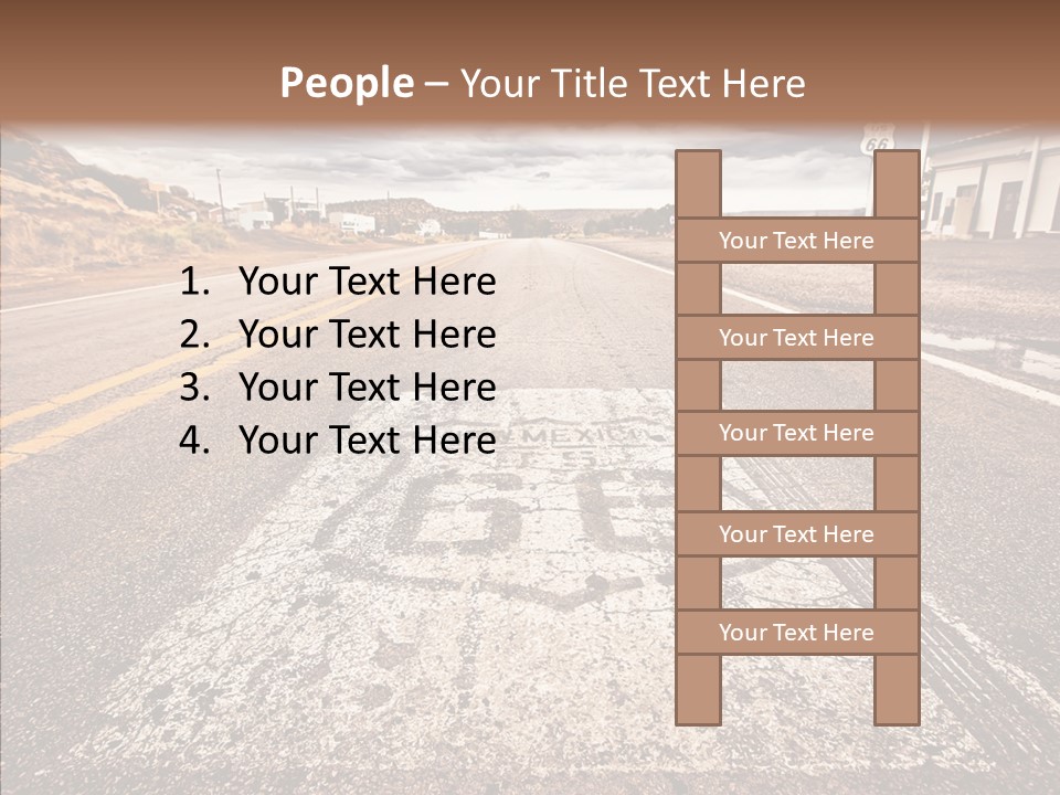 Road Shield American PowerPoint Template