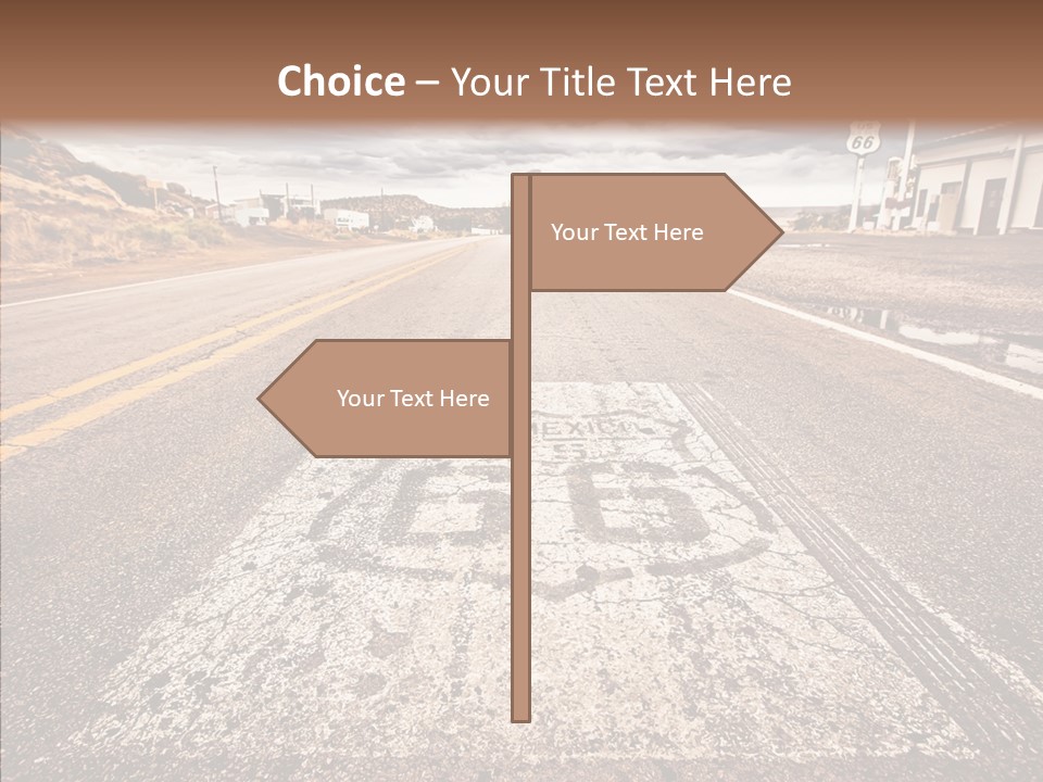 Road Shield American PowerPoint Template