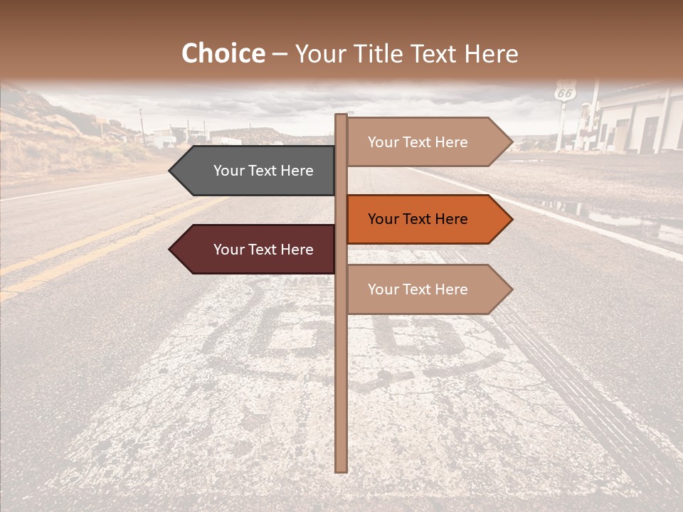 Road Shield American PowerPoint Template
