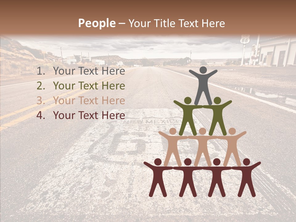 Road Shield American PowerPoint Template