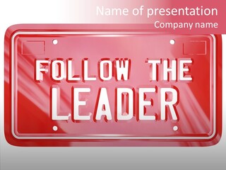 Plate Leadership Licence PowerPoint Template