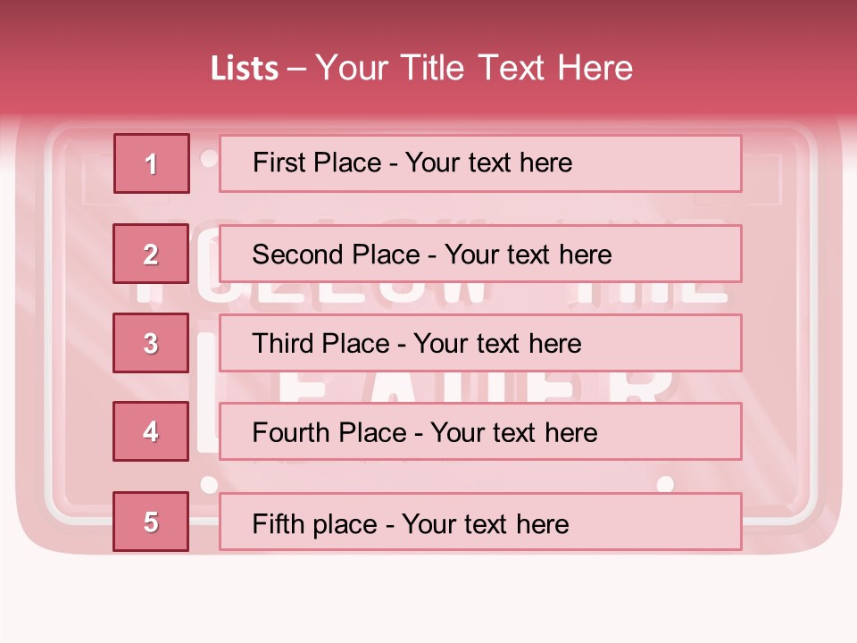 Plate Leadership Licence PowerPoint Template