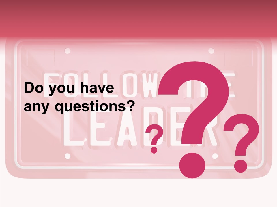 Plate Leadership Licence PowerPoint Template