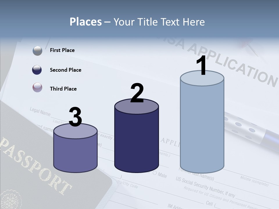 Passport Foreign Text PowerPoint Template