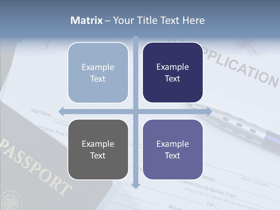 Passport Foreign Text PowerPoint Template