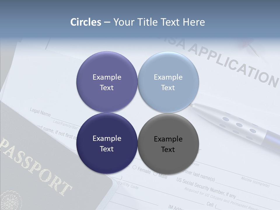 Passport Foreign Text PowerPoint Template