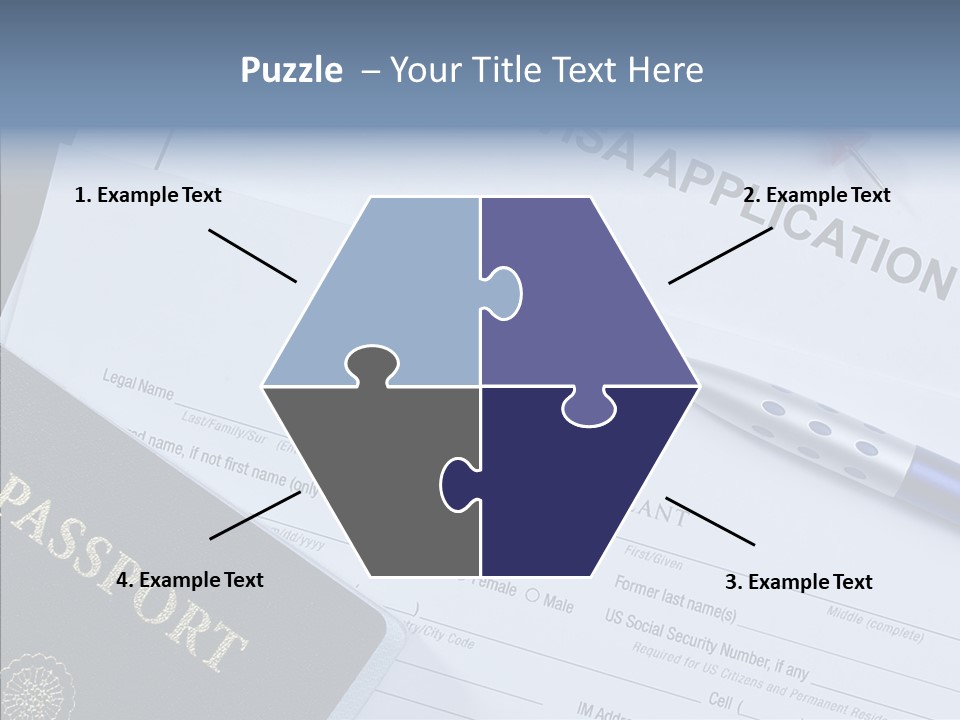 Passport Foreign Text PowerPoint Template