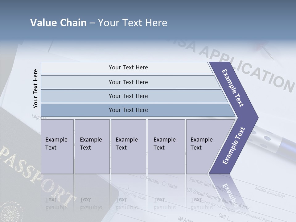 Passport Foreign Text PowerPoint Template