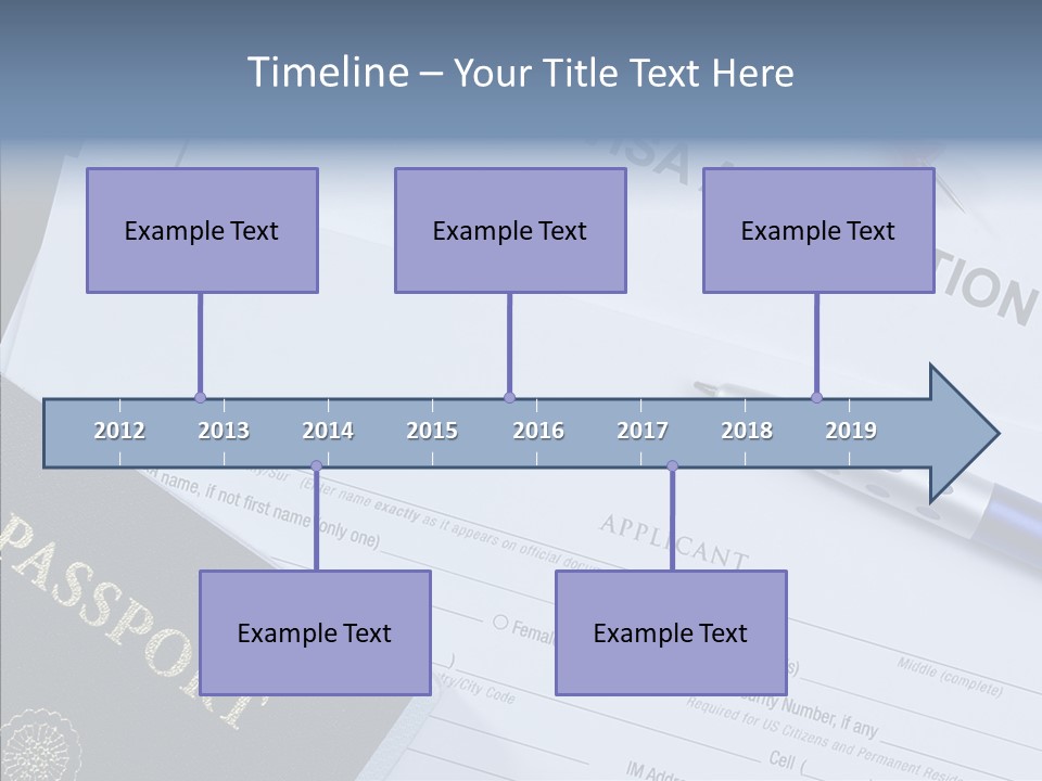 Passport Foreign Text PowerPoint Template