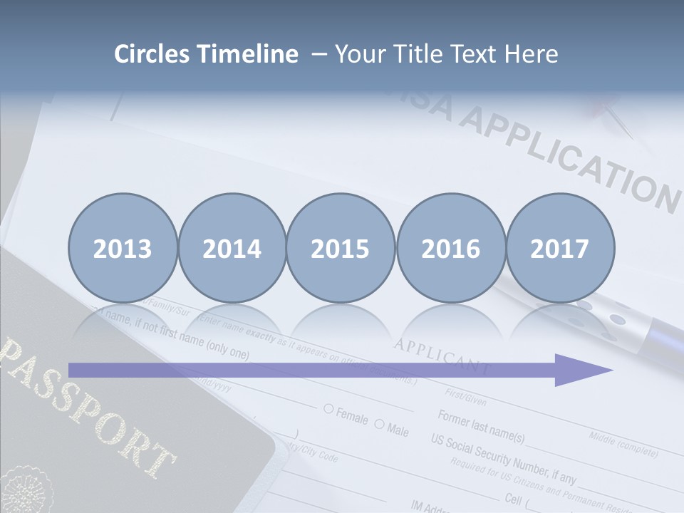 Passport Foreign Text PowerPoint Template