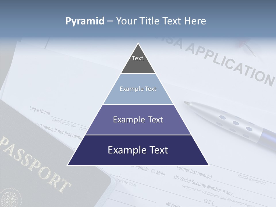 Passport Foreign Text PowerPoint Template