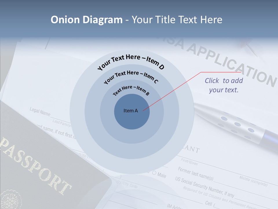 Passport Foreign Text PowerPoint Template