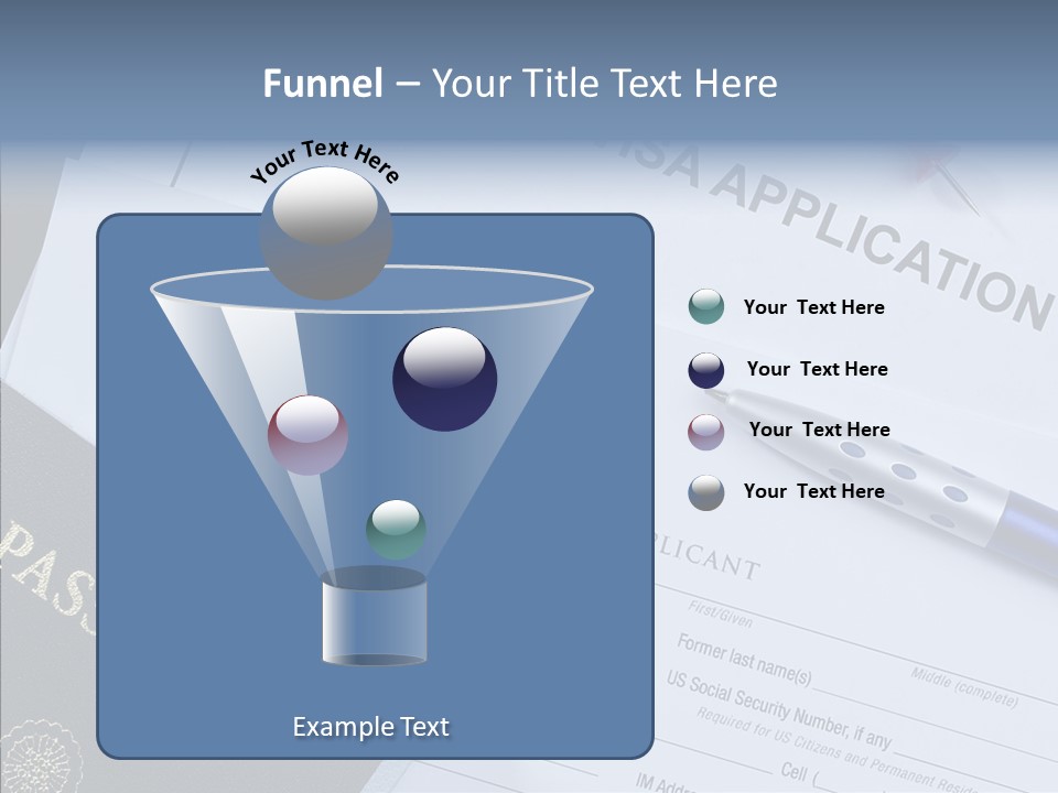 Passport Foreign Text PowerPoint Template