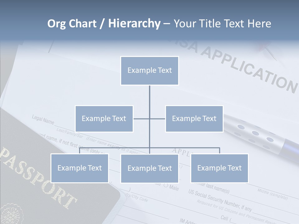 Passport Foreign Text PowerPoint Template
