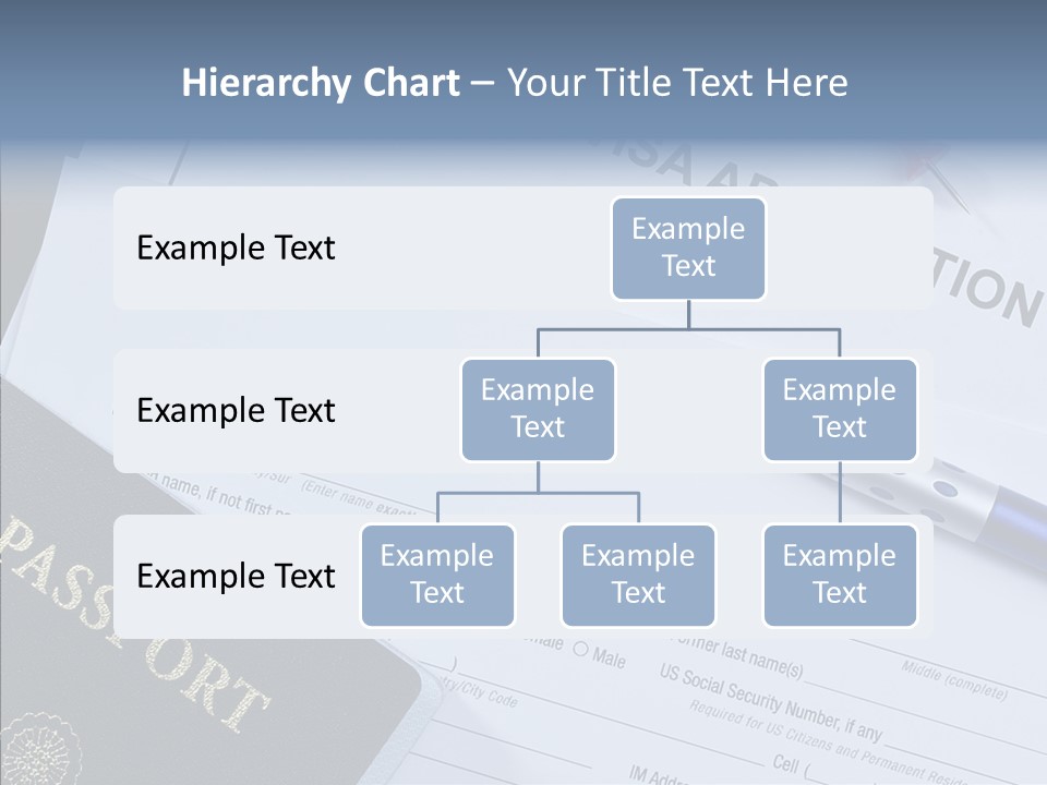 Passport Foreign Text PowerPoint Template