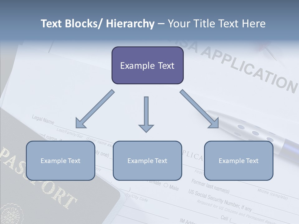 Passport Foreign Text PowerPoint Template