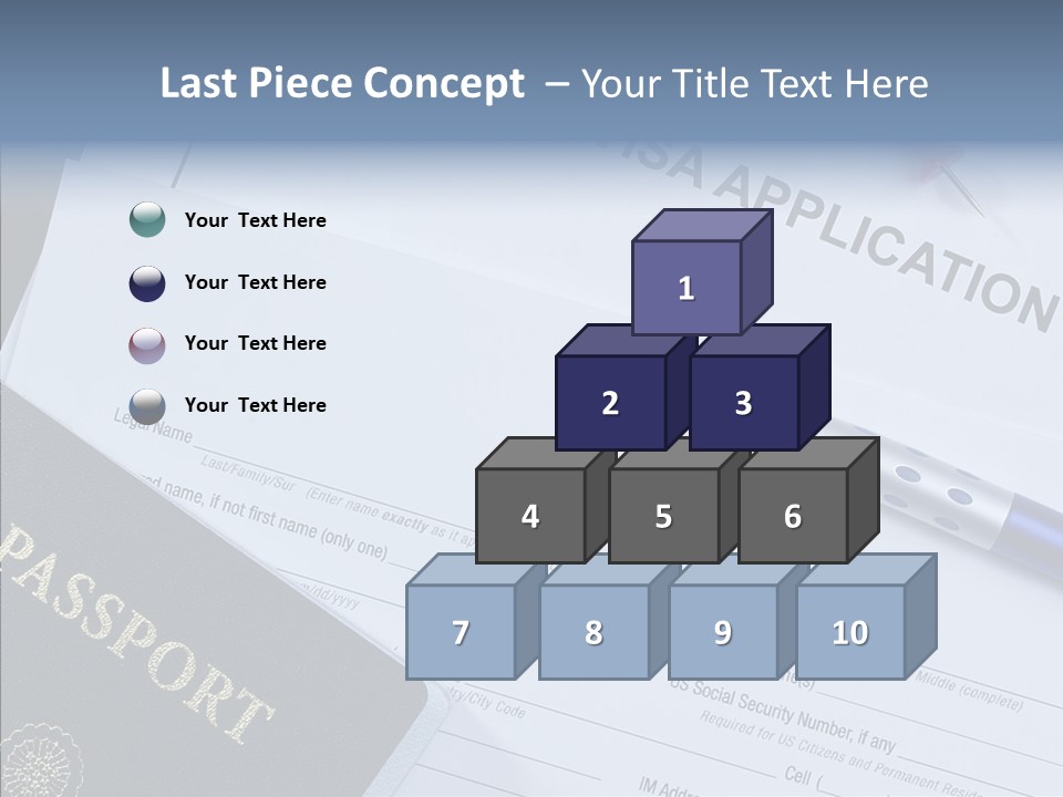 Passport Foreign Text PowerPoint Template