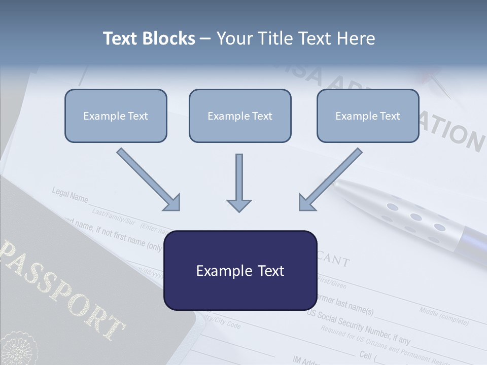 Passport Foreign Text PowerPoint Template
