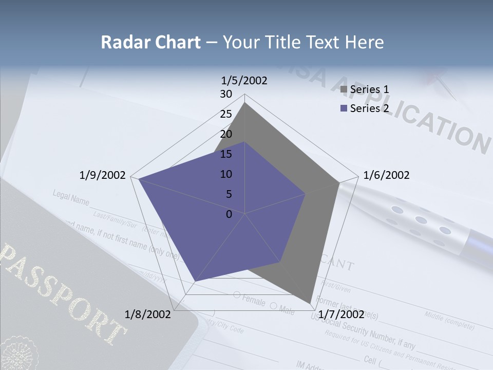 Passport Foreign Text PowerPoint Template