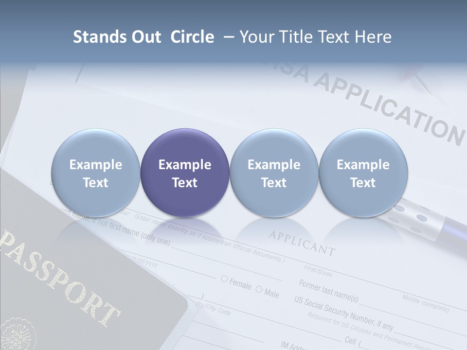 Passport Foreign Text PowerPoint Template