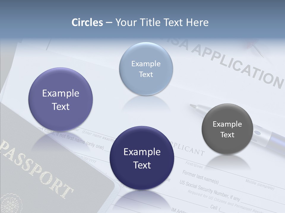 Passport Foreign Text PowerPoint Template