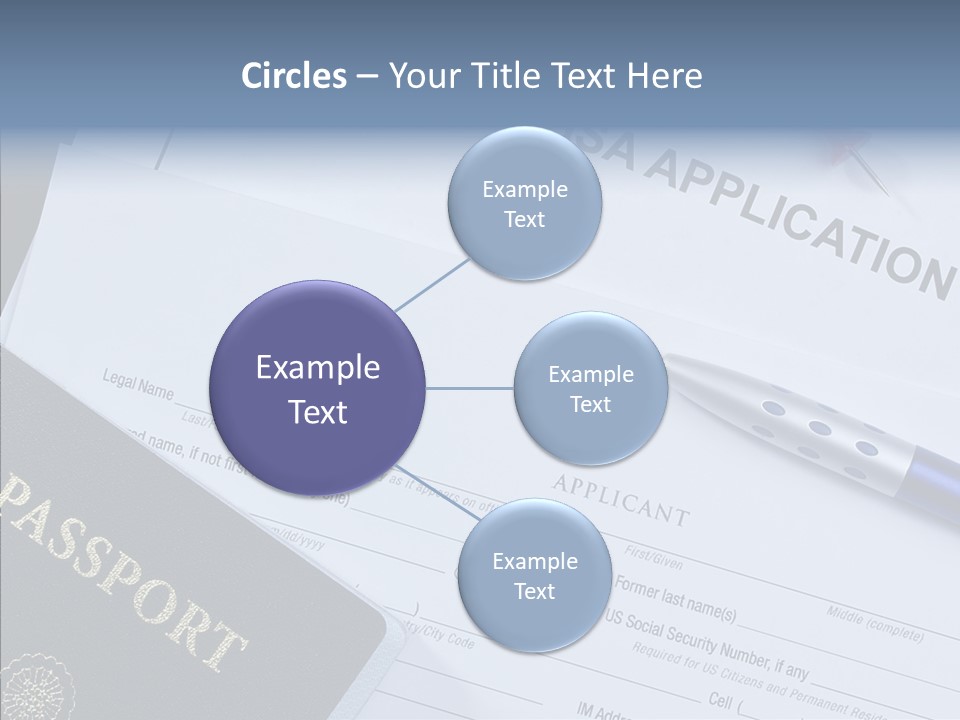 Passport Foreign Text PowerPoint Template
