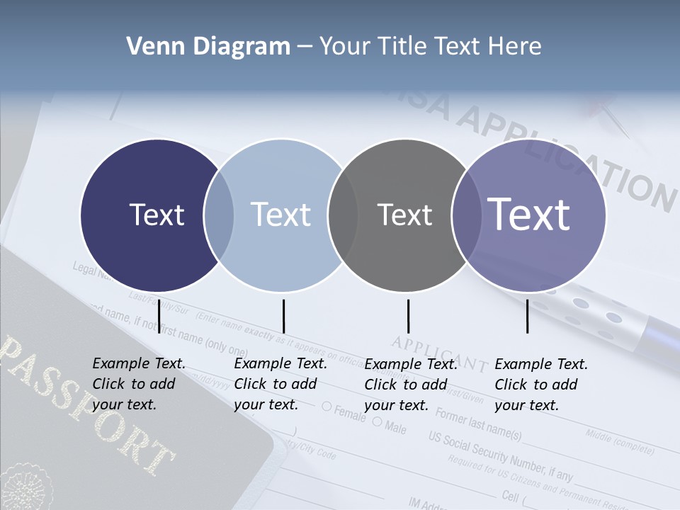 Passport Foreign Text PowerPoint Template