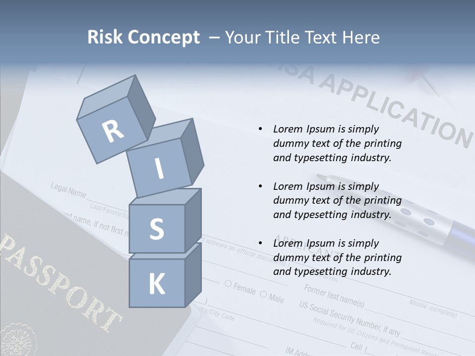 Passport Foreign Text PowerPoint Template