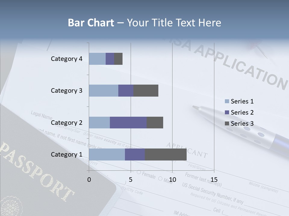 Passport Foreign Text PowerPoint Template