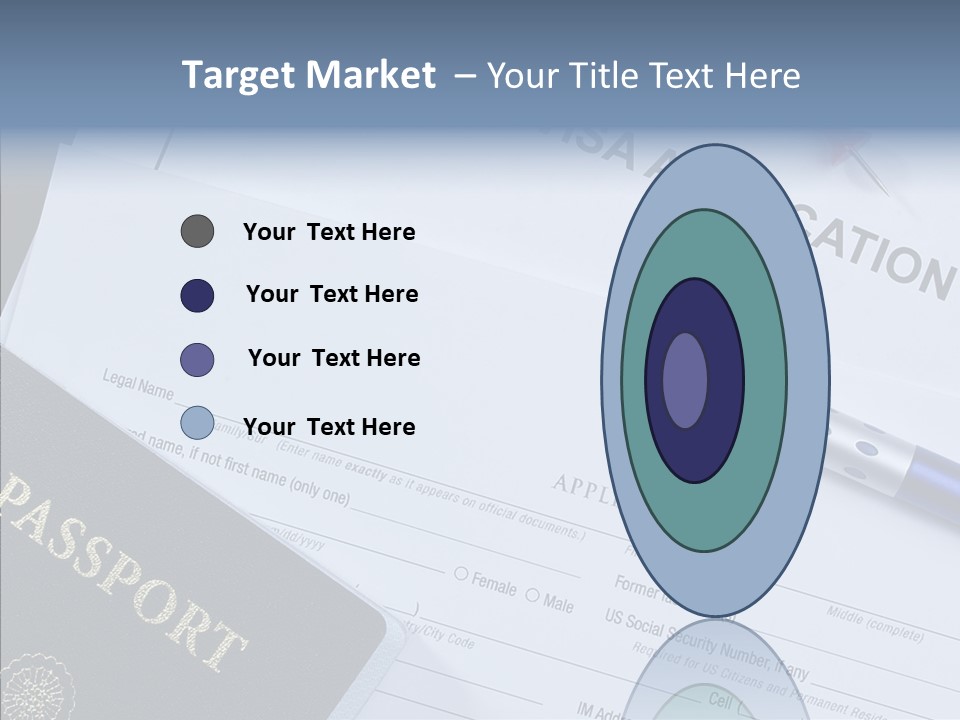 Passport Foreign Text PowerPoint Template