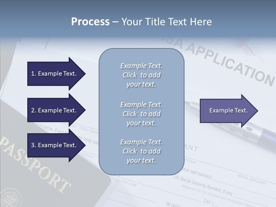 Passport Foreign Text PowerPoint Template