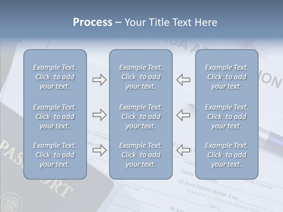 Passport Foreign Text PowerPoint Template