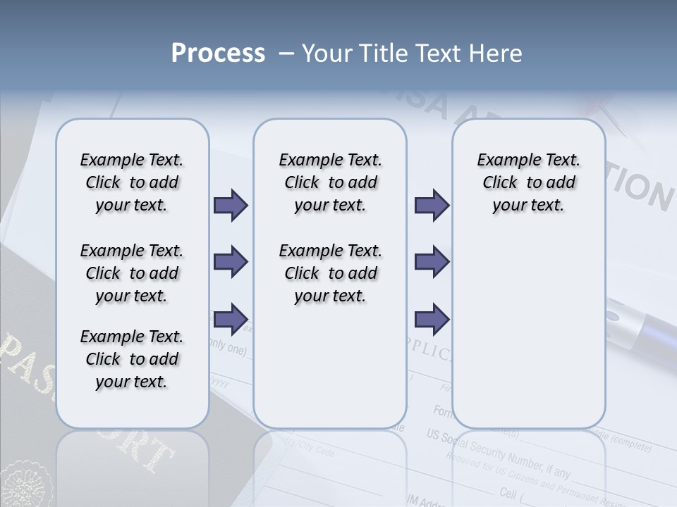 Passport Foreign Text PowerPoint Template