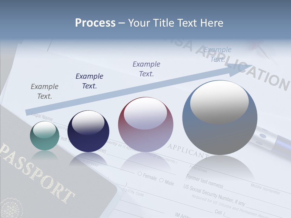 Passport Foreign Text PowerPoint Template