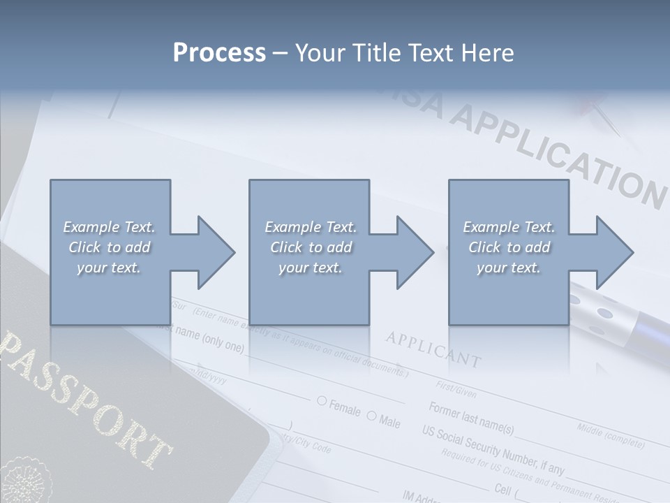 Passport Foreign Text PowerPoint Template