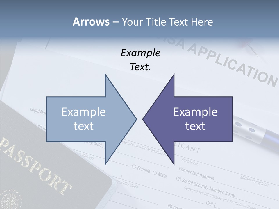 Passport Foreign Text PowerPoint Template