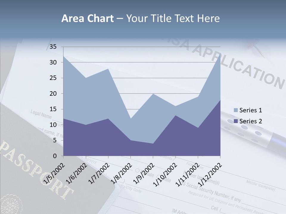 Passport Foreign Text PowerPoint Template