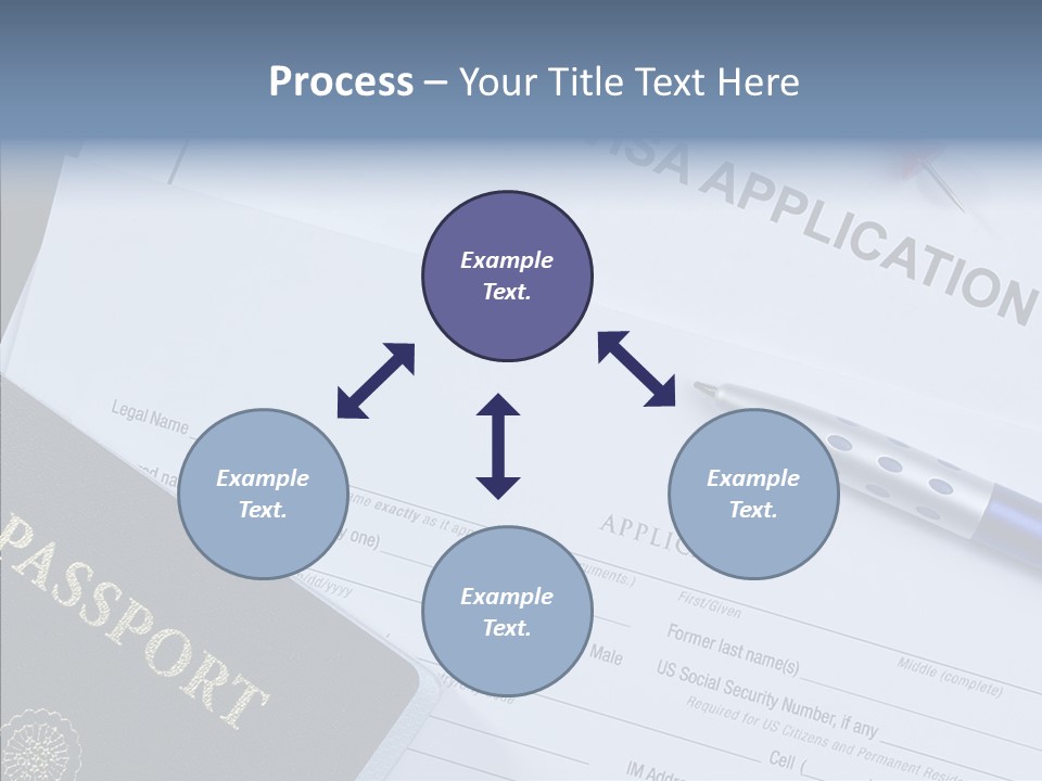 Passport Foreign Text PowerPoint Template