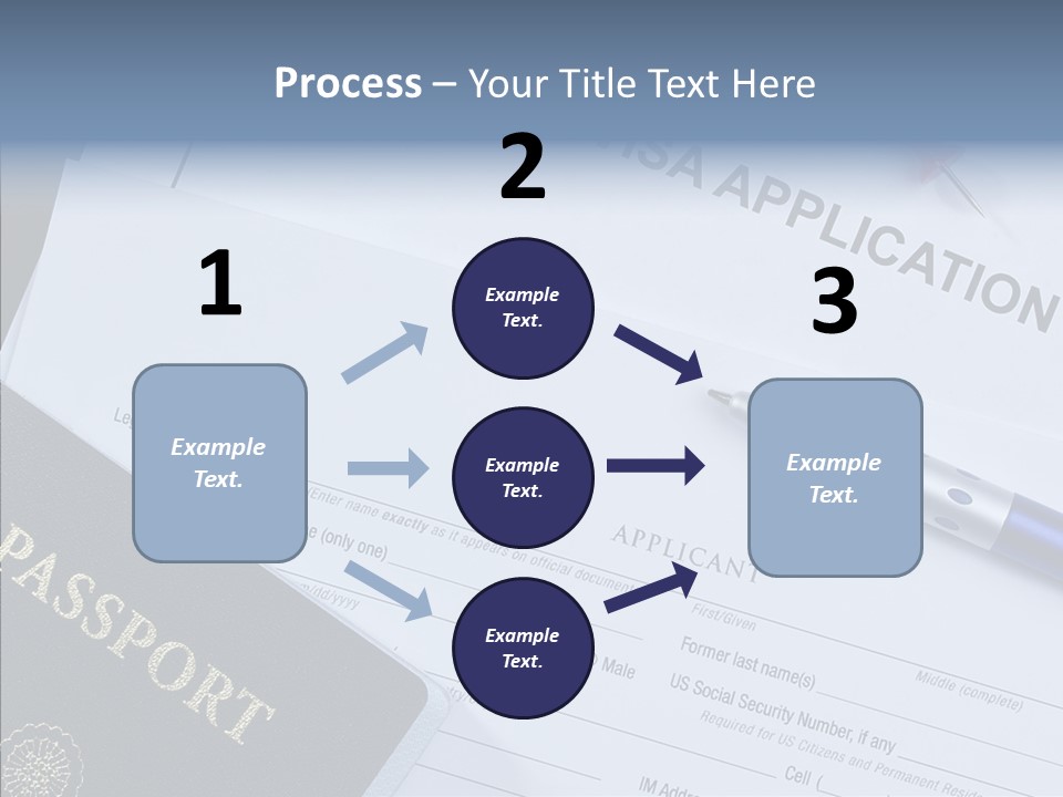 Passport Foreign Text PowerPoint Template
