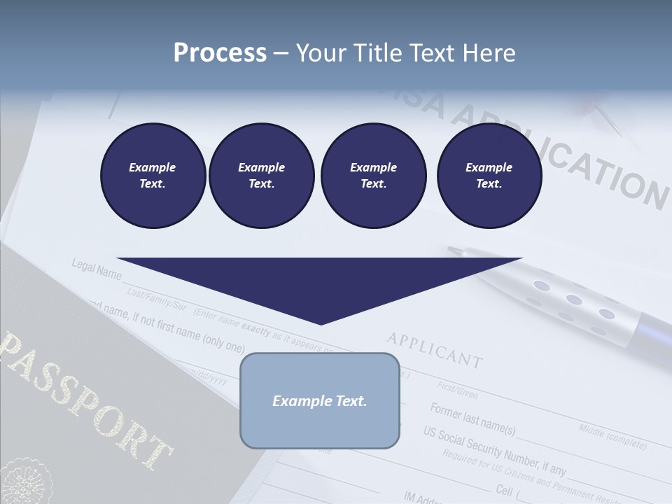 Passport Foreign Text PowerPoint Template