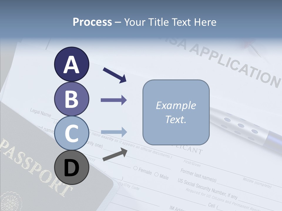 Passport Foreign Text PowerPoint Template