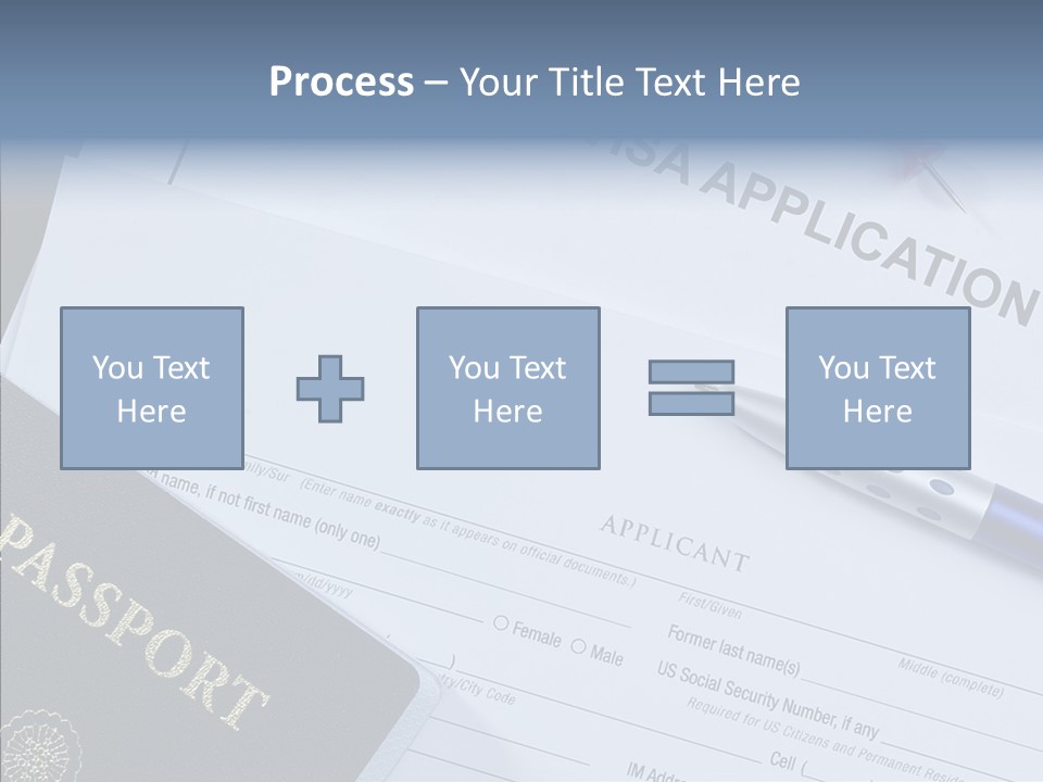 Passport Foreign Text PowerPoint Template