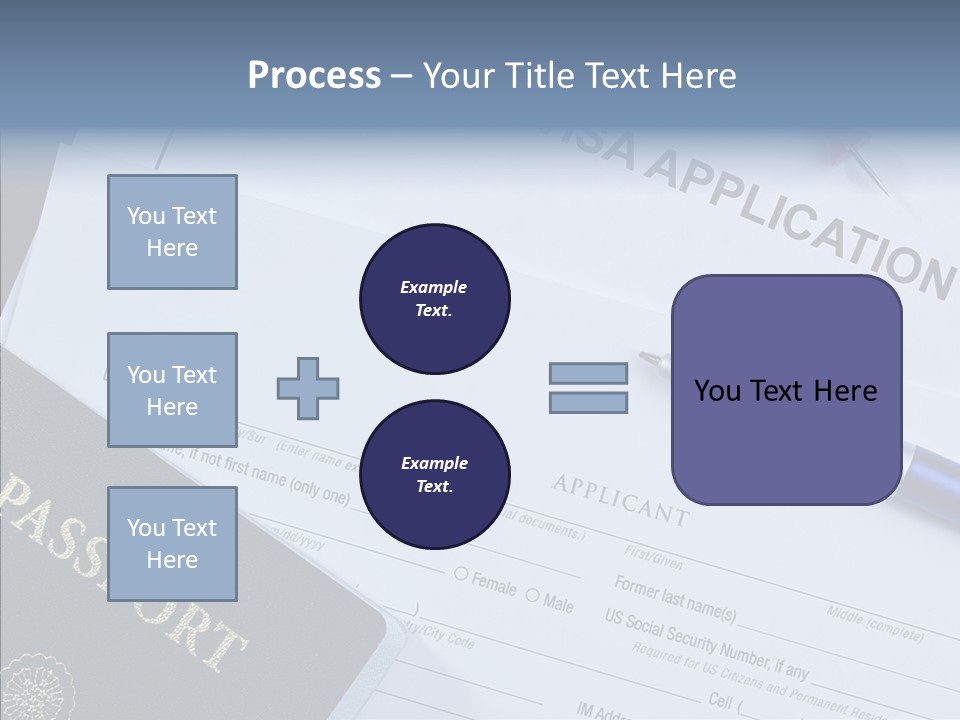 Passport Foreign Text PowerPoint Template