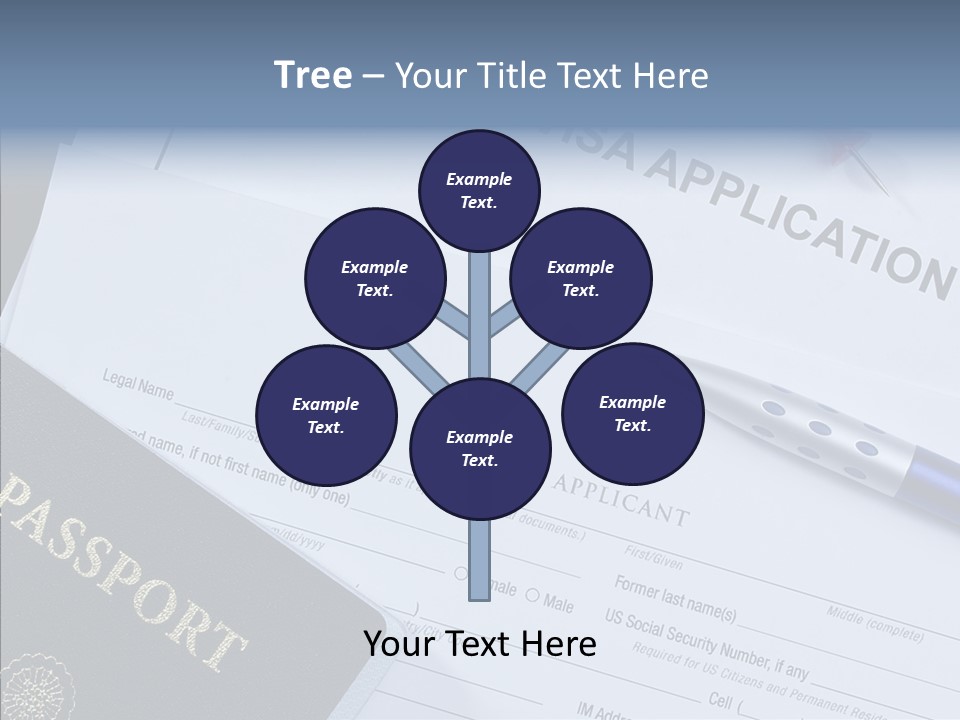 Passport Foreign Text PowerPoint Template